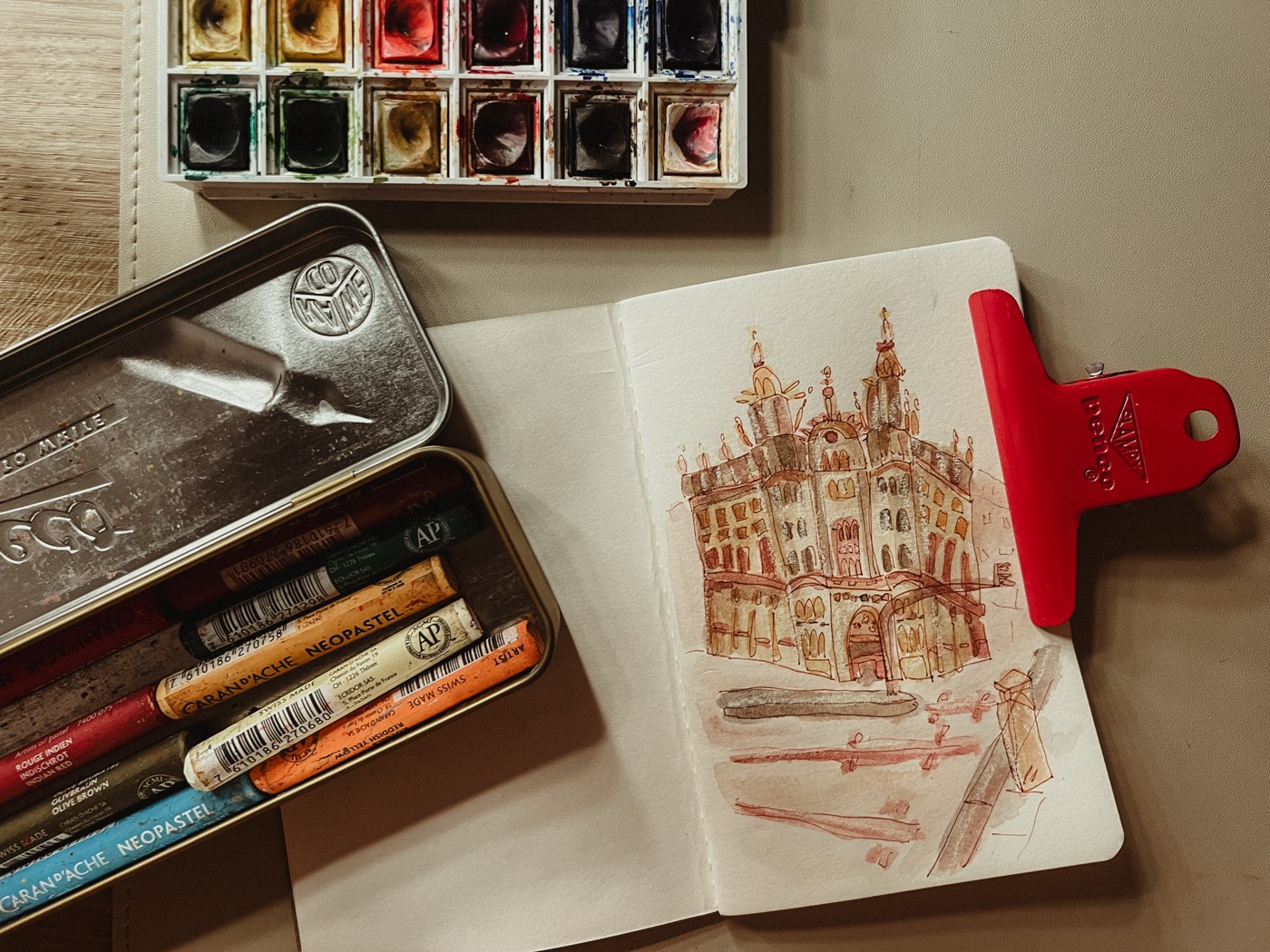 Illustration auf Reisen